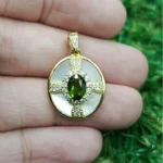 925-Sterling Silver Semi Precious Peridot Stone Pendant-01