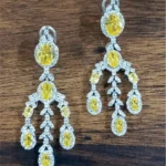 925 Sterling Silver Synthetic Yellow Sapphire Set-01