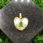 925-Sterling Silver With Emerald Stone Pendant-01