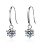 Moissanite hook earrings