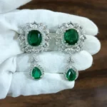 Synthetic Emerald Earring Made In 925-Sterling Silver-01