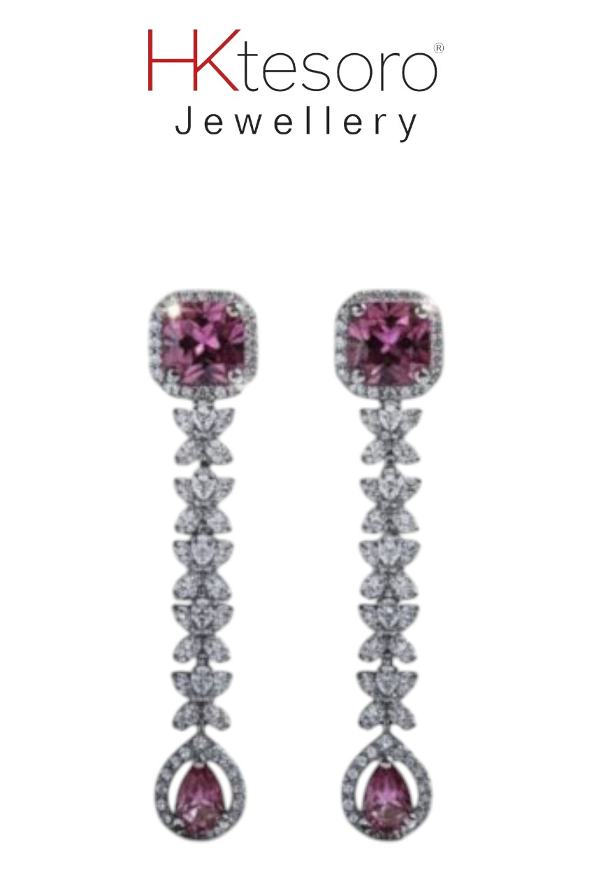 SKU - ER019 925 Sterling Silver Synthetic Emerald Elegant Design Earring