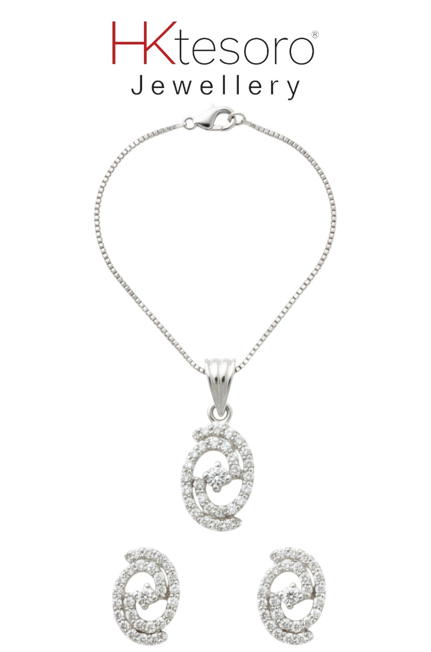 SKU - PS017 Gold Platted 925-Sterling Silver Pendant Set