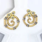 925 Sterling Silver Swirl and Sparkle Diamond Style Tops-01