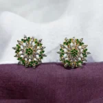 925 Sterling Silver Synthetic Emerald Elegance Diamond Style Tops-01