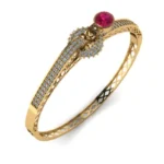 Majestic Synthetic Ruby Gemstone 925-Sterling Silver Diamond Style Bracelet-01