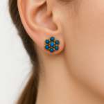 SKU - T006 925 Sterling silver Synthetic Blue sapphire Tops $R09IN55-Photoroom