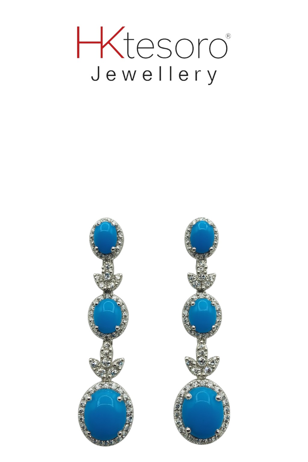SKU – ER036 925 Sterling Turquoise Serenity Earrings