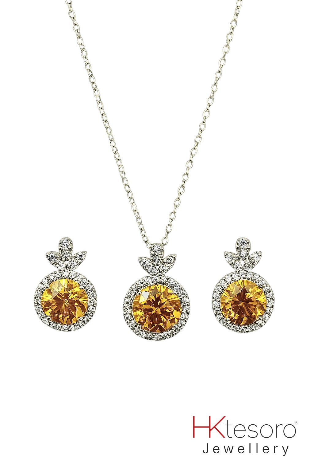 SKU – PS032 925 Sterling Silver Celestia Pendant Set