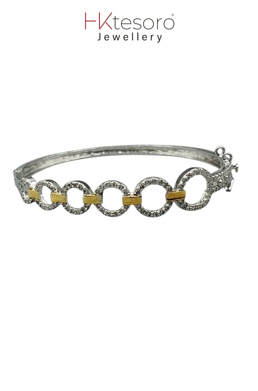SKU – BR026 925 Sterling Silver Tesoro Luxe Circle Bracelet