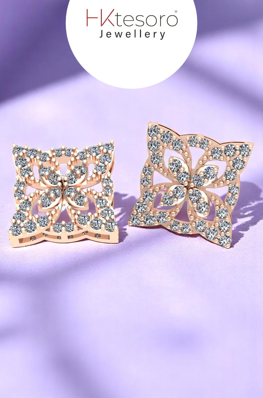 SKU -T058 925 Sterling Silver Tesoro Twilight Bloom Studs