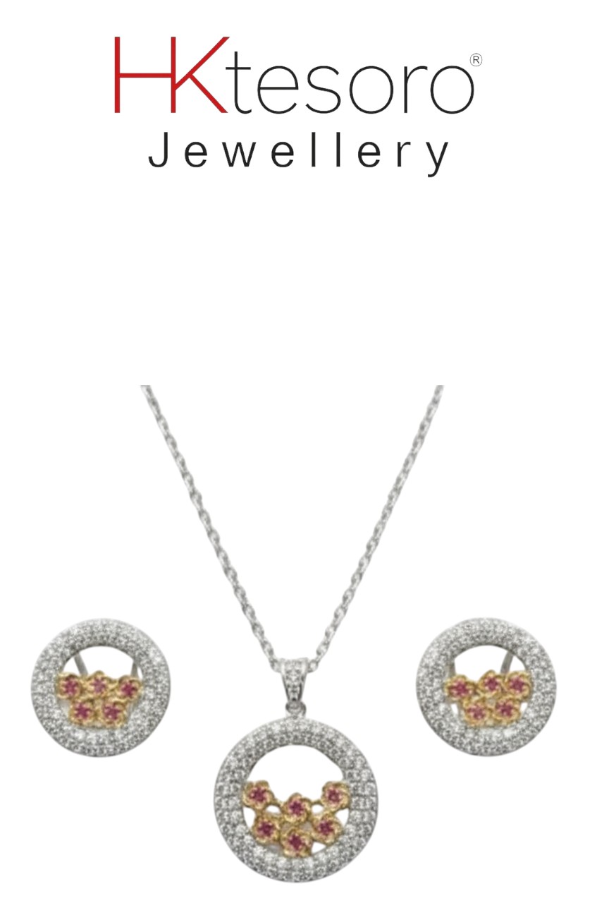 SKU – PS045 925 Sterling Silver Radiant Blossom Set By Hk Tesoro