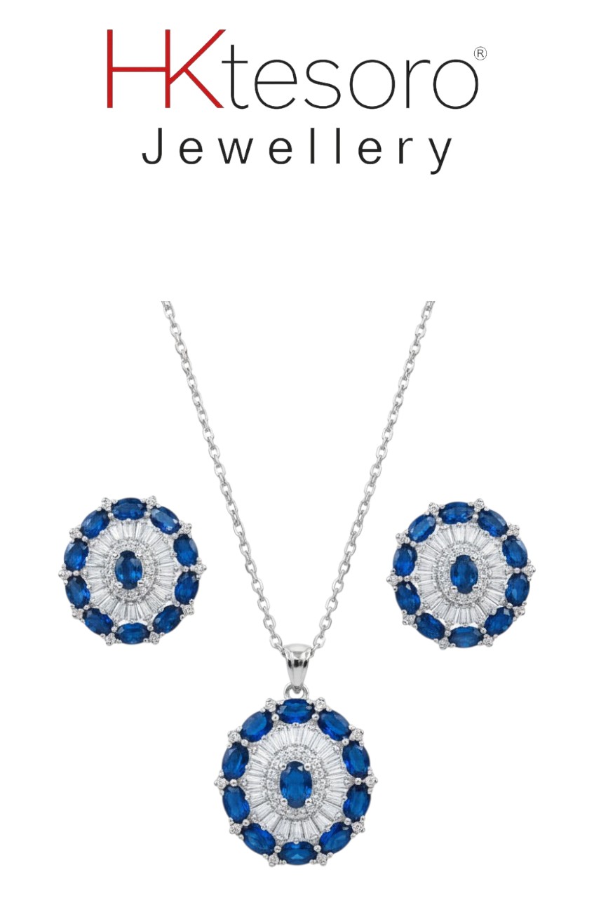 SKU – PS047 925 Sterling Silver Azure Elegance Set By Hk Tesoro