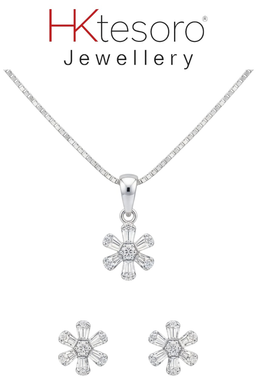 SKU – PS063 HKtesoro Baguette Snowflake Duo