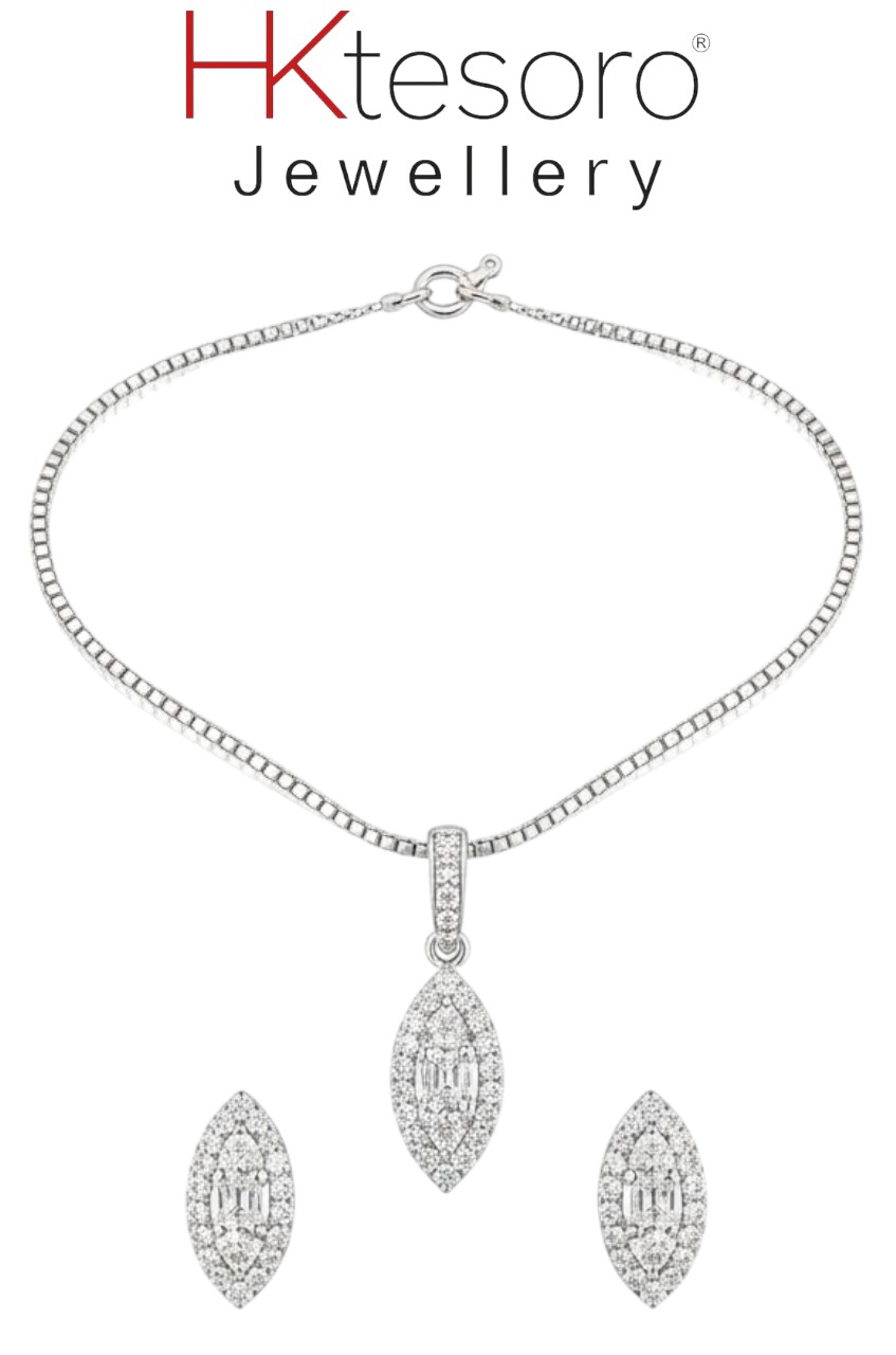 SKU – PS064 HKtesoro Marquise Diamond Duo Set