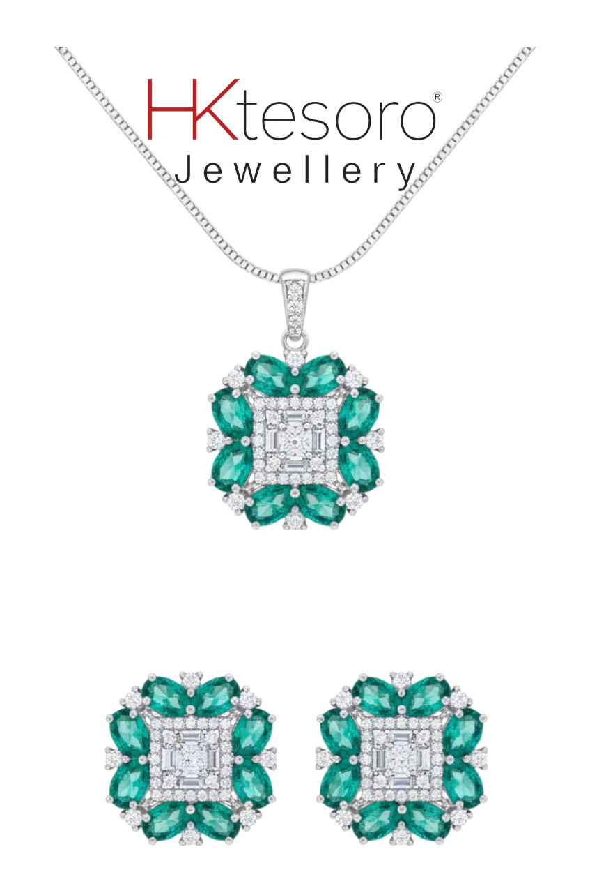 SKU – PS061 HKtesoro Forest Green Halo Set