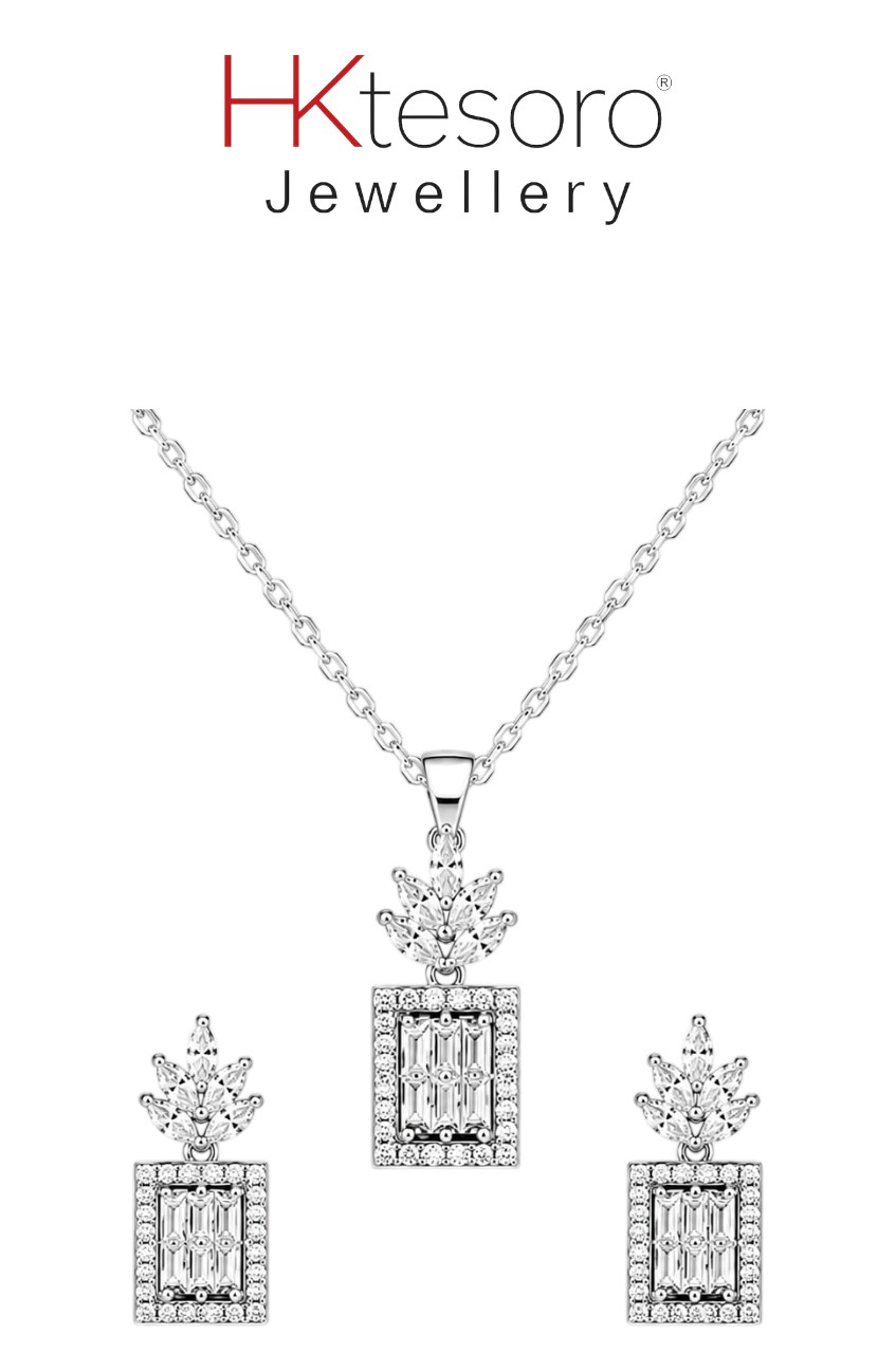SKU – PS096 Royal Emerald Cut Sparkle Set