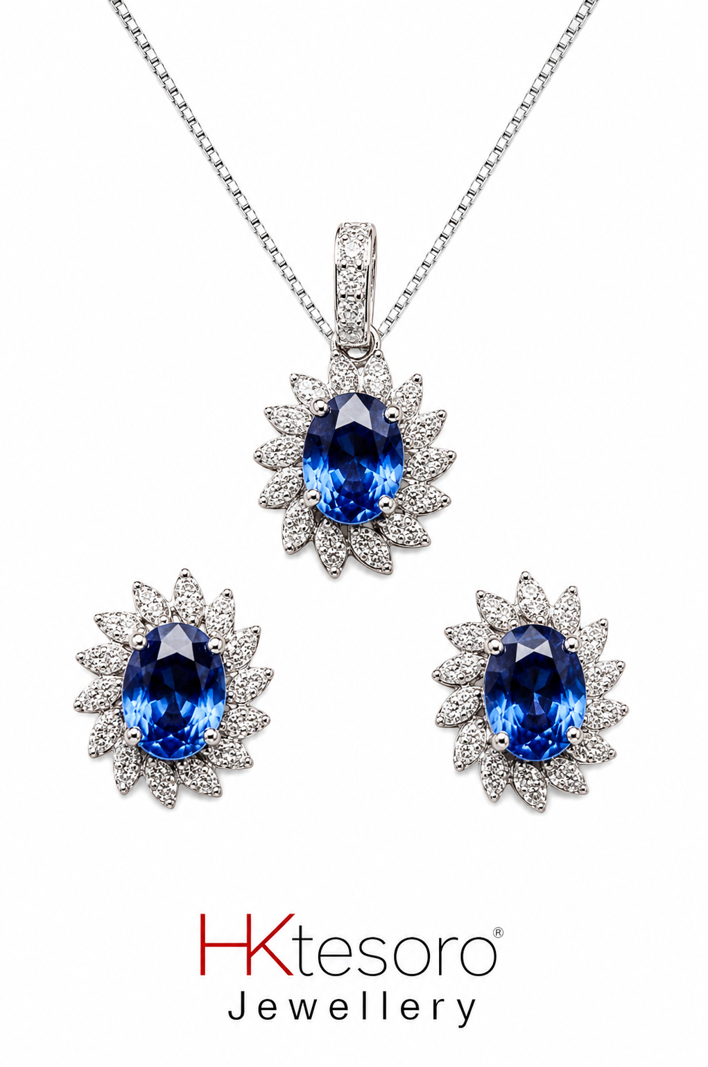 SKU – PS111 Royal Sapphire Sunburst Set